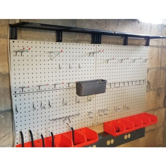 Pegboard Wall Organizer, 48X 36 inch Garage Storage Pegboard with Hook - Picture 2 of 4